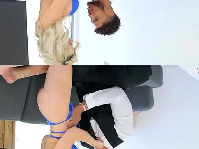 Blindfold Prank Erupts Into Insane BBC Threesome With Busty