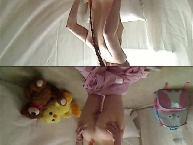 Hawt Teen Redhead Dolly Little Masturbating in Footie Pajamas