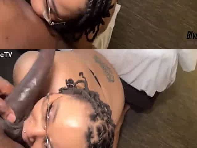 Black bbw feet cumshot