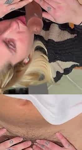 That babe likes cum in throat