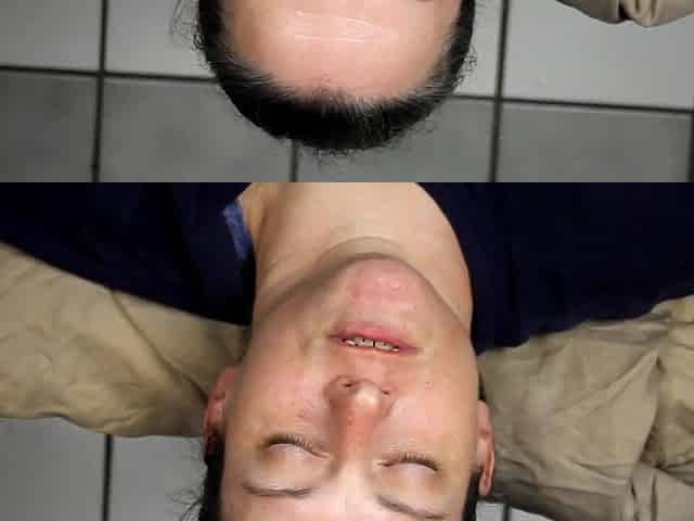 Giant Homemade facial blasting right in her eyes!!! FIXED SOUND