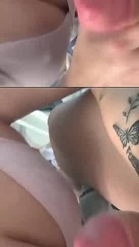I Broke Into the Ass of the Cuckold Sucker Wife and Left Her with a Milk Mustache