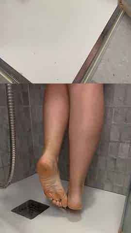 I piddle my little feet in the shower??