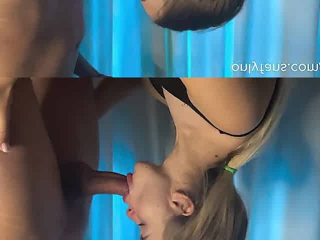 Russian golden-haired gave a oral sex in the forest and left, showing her butt! I'm happy about this!