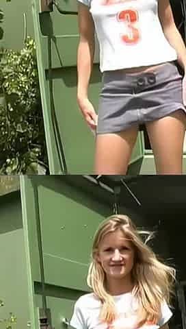 18 Year Blonde Girl First Porn Casting