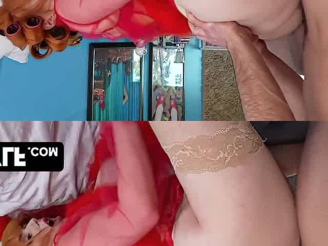 Gorgeous Redhead Milf Spreads Her Legs Wide Ready For Some Hardcore Pussy Pounding