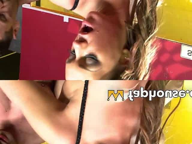 MILF with ginormous melons in jaw-dropping tights makes crazy XXX porn!