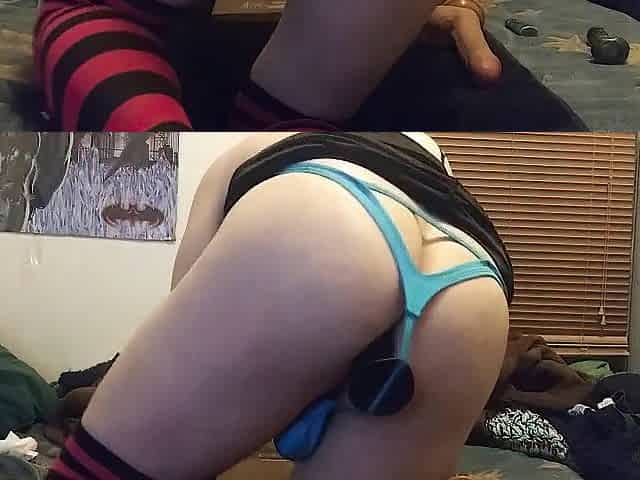 Permanent Chastity Sissy has a sissygasm