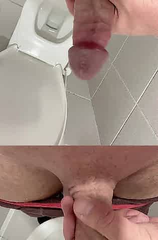 despairing concupiscent - hard stroking in a public shitter