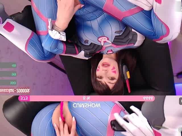 Cosplay D.Va likes BadDragon large sextoy verified cam