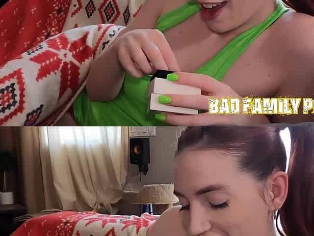 BadFamilyPOV - Aria Carson's face is stepdad's cum target