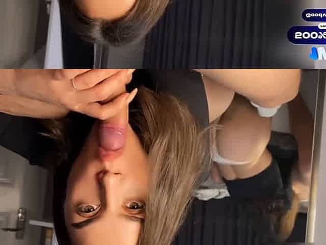 Hot cheerleader gives deep throat and gets jism in mouth - best XXX!