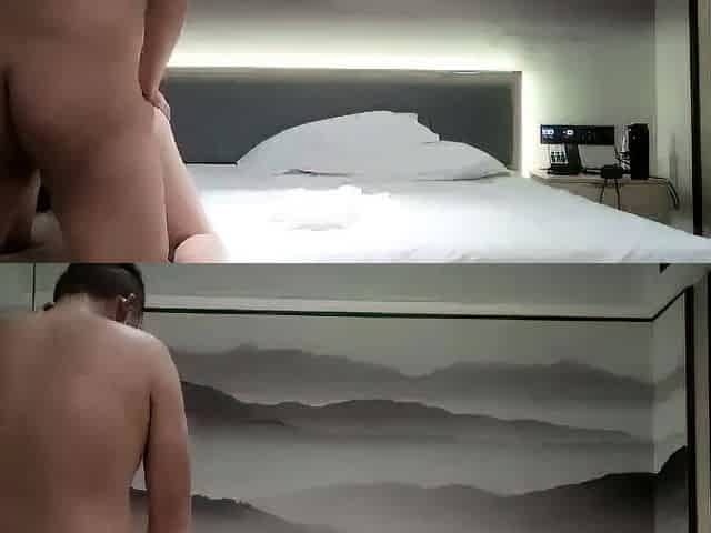 Busty brunette hardcore sex caught on hidden cam