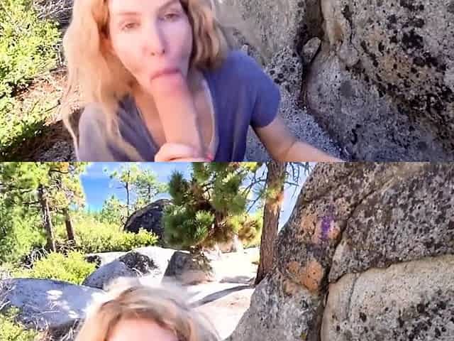 JackAndJill - Blowjob Fuck On The Rocks Outdoor