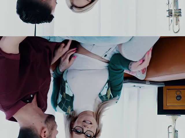 Nerdy Seth Gamble creampied Lisey Sweets teen pussy