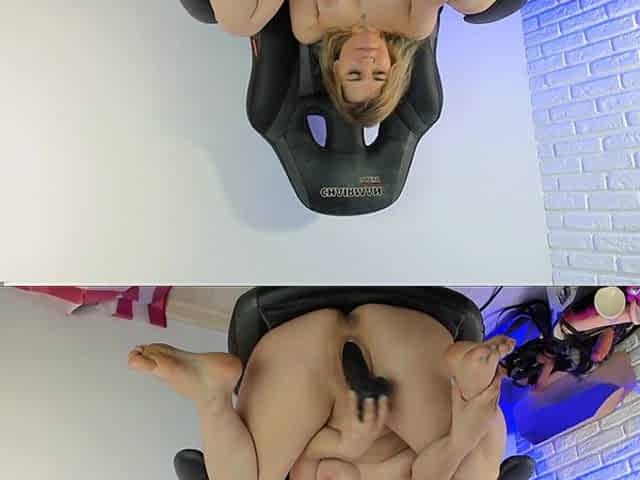 Decided to Fuck Herself with a Big Black Dildo
