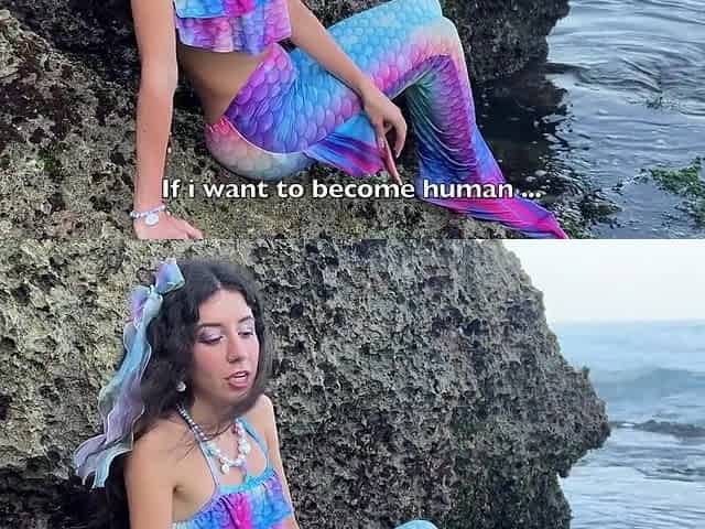 Met a real Mermaid on an Island and gave her legs to screw!