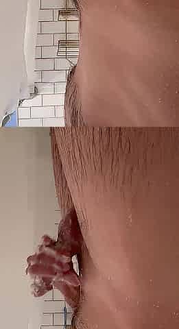 Wanking like a piggy in the shower 'coz why not
