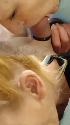 Deep wet suck by blonde mature