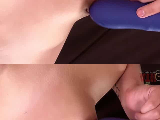 Emily Cash Gets Out Her Toy And Starts Pleasuring Her Meaty Pussy