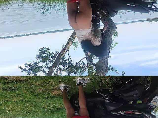 EXHIBITIONIST BEACH MOTORCYCLE SOLO FEMALE PUBLIC OCEAN VIEW