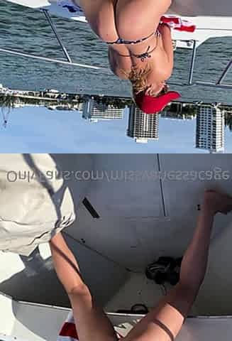 Perfect blond making solo masturbation