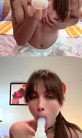 Stella Sweeney Kinky Blowjob With Dildo