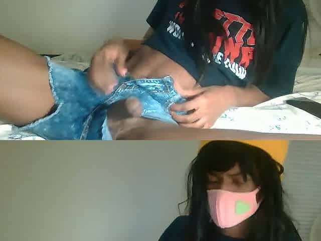 Trap femboy playing with BBC and orgasms