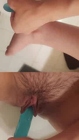 Riding a Dildo with Help From My Feet Xo Until I Squirt