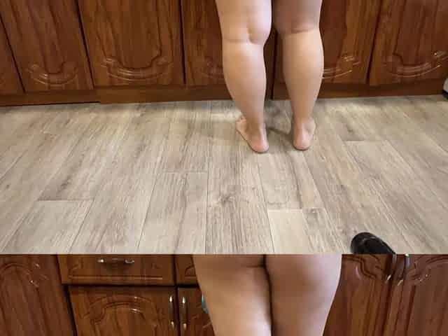 My Hot Stepmom Cooks Naked in the Kitchen and Caresses Her Pussy. Enjoy