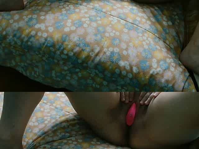 Wet Creamy Pussy Inserted with Virator for Clit and Pussy Hole