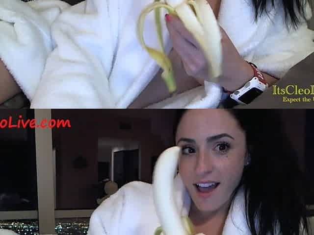Cleo Banana Blowjob