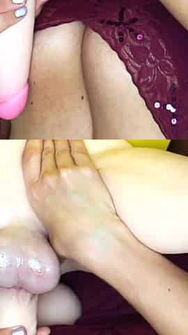Tits Job and Hand Job with Asshole Play