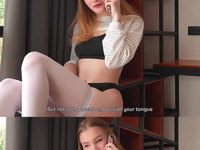 Young beauty shares intense dirty talk passion