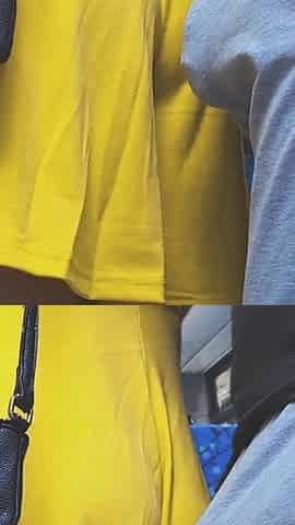 Nearly Caught In a Bus When a Ribald Stranger CUM In Her Hand