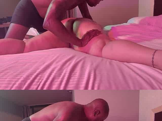 Sexcy BBW Saucy Sapphire Gets a BBC Rubdown