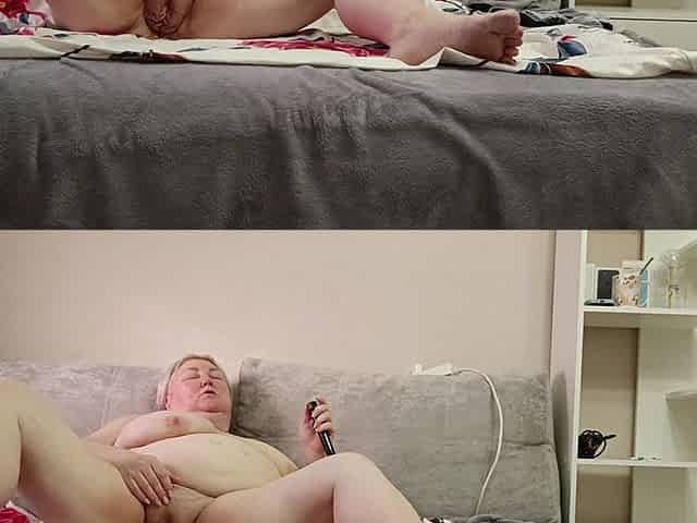 Stepmom Masturbates with Big Tits and Ass, Masturbates Pussy with Toys to Orgasm