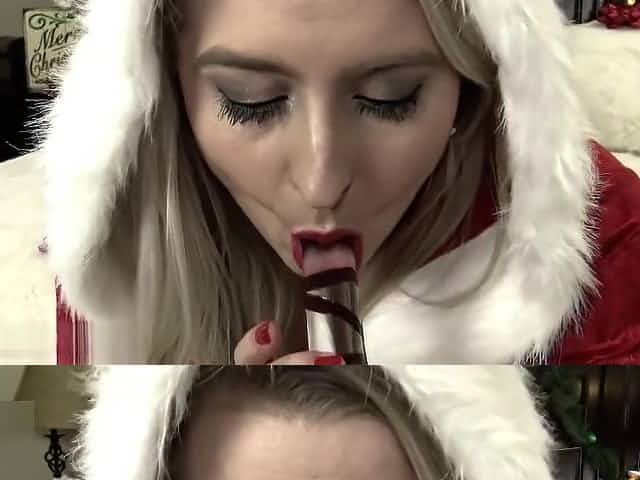 CUMMING FOR CHRISTMAS - Toying To Eye Rolling Orgasm With Candy Cane Toy!!