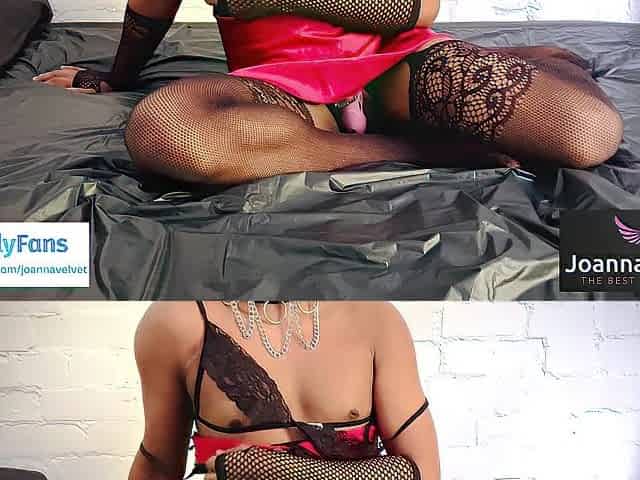 Sissy Wench in Satin Underware Riding Sextoy and Sissygasm Cum in Chastity