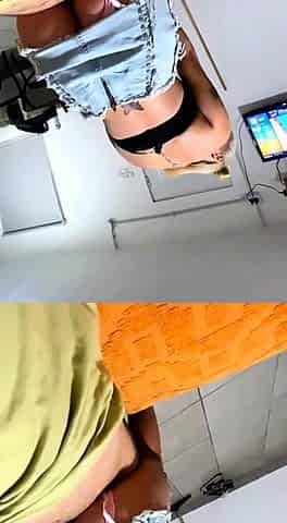 Blonde Sugar Baby in Denim Skirt Gets Surprise Creampie