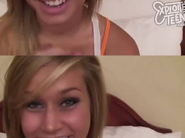 Watch This Beautiful 18 Yr Old Blond Hair Babe Take On An 8 Inch