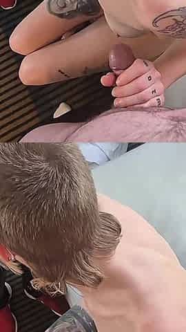 Alt Slut Has One Cock in Each Hand - Blowjob & Deepthroat