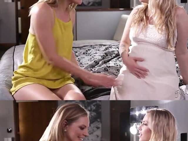 Preggo lesbo sex