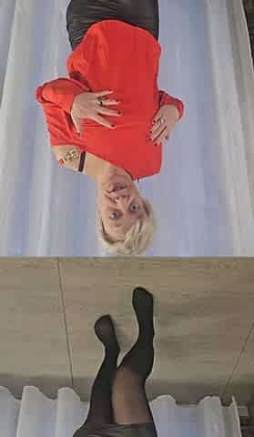 I Take off My Leather Skirt and Pantyhose to Show You My Big Ass