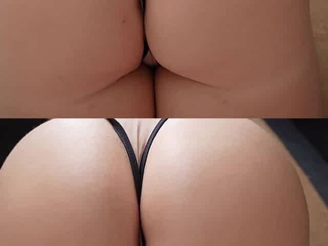 Sexy Girl with a Fat Ass Pushes Her Panties Aside and Wraps Her Tight Pussy Around the Cock