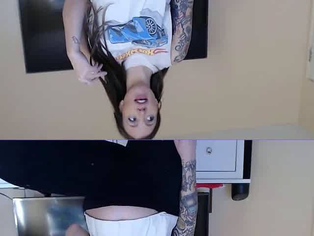 Hot amateur chick riding toy and fingering on webcam