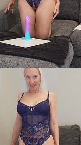 Hands Free Dildo Solution - Stella's Self Pleasure E40 - MILF Stella