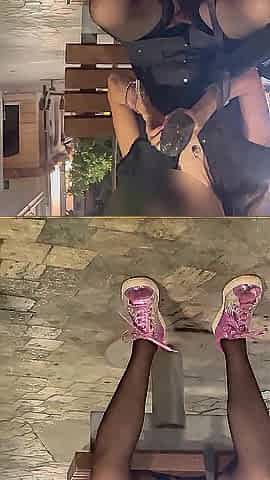 Upskirt flash around strangers. Hornet mother i'd like to fuck flashing with no pants