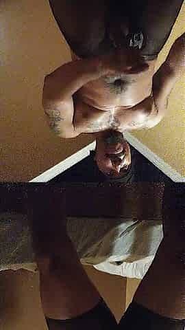 Slutty tattooed prisoner caught masturbating in their cell