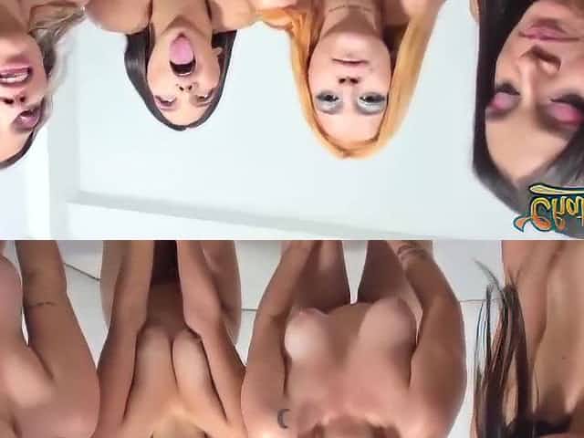Four Babe Ahegao for Daddy